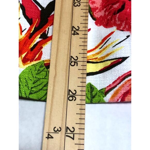 Eva Mendes New York & Co. Maddie Skirt Floral Red A Line Pleated Size 10 New - Picture 8 of 10